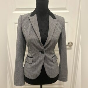 Express Two-Tone Gray and Black Blazer